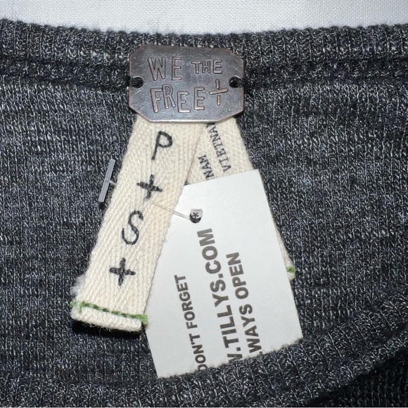 Free People (We The Free) Friday Feelin Henley Long Raglan Sleeve Thermal Shirt - Picture 9 of 9